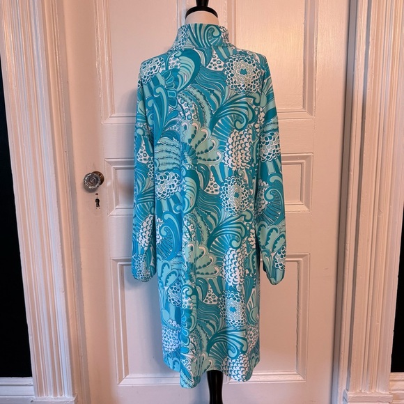 JUDE CONNALLY Women’s Florence Mini Dress Enchanted Sea Aqua Jude Cloth Large - Picture 12 of 12